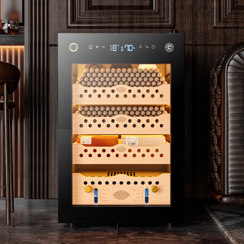 Jialong Cl-60C Cigar Cabinet Cedar Wood Shelf Smart Mini Compressor Cabinet Constant Temperature and Humidity Cigar Cabinet