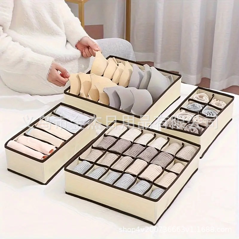 Cajón transfronterizo tela ropa interior caja de almacenamiento calcetines ropa interior almacenamiento divisor casero caja de acabado de gran capacidad Amazon