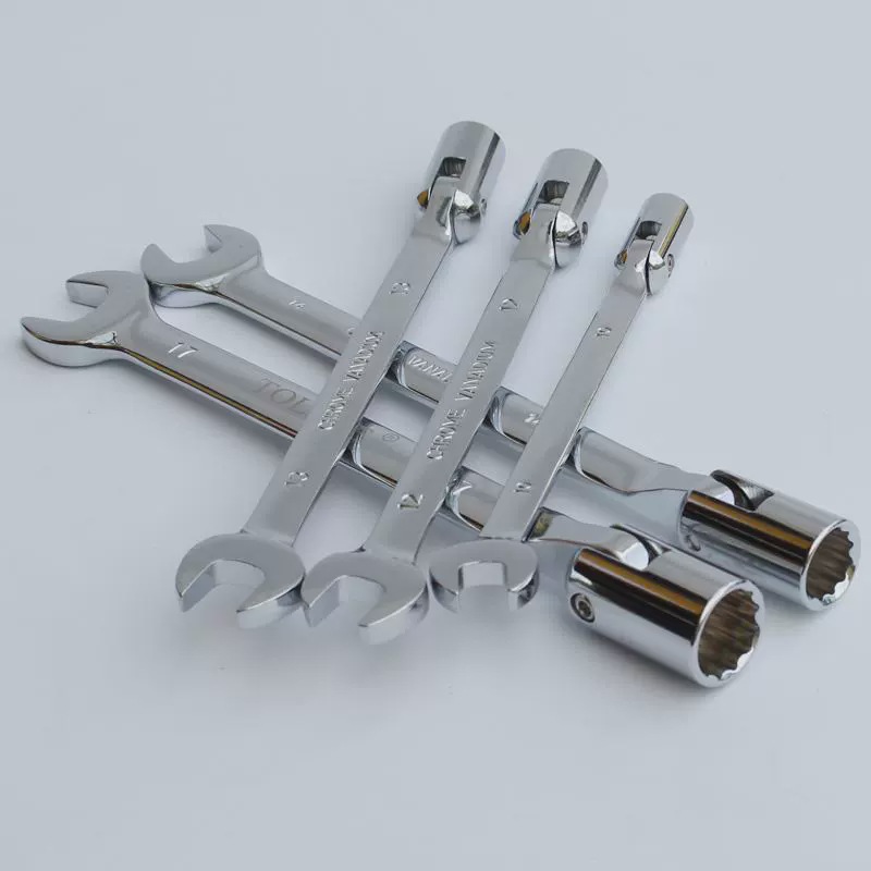 Mangas de cabeza móvil de doble propósito 8 - 22mm llave de mandíbula abierta llave de ciruela herramienta de reparación de automóviles