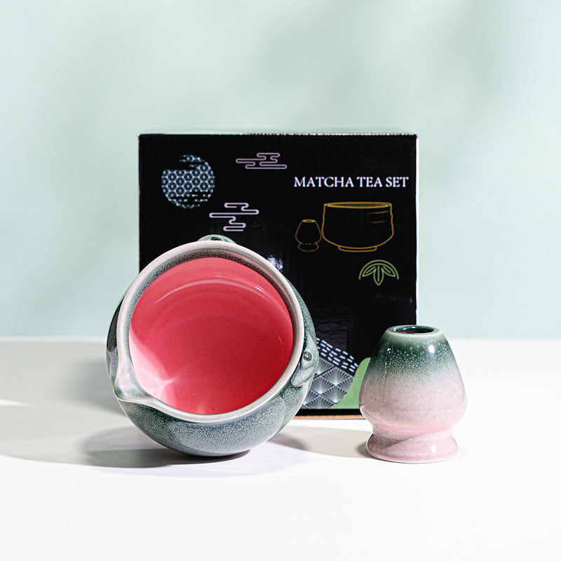 Cross-border Amazon best-selling ceramic floating frog tea set, including a tea whisk and accessories