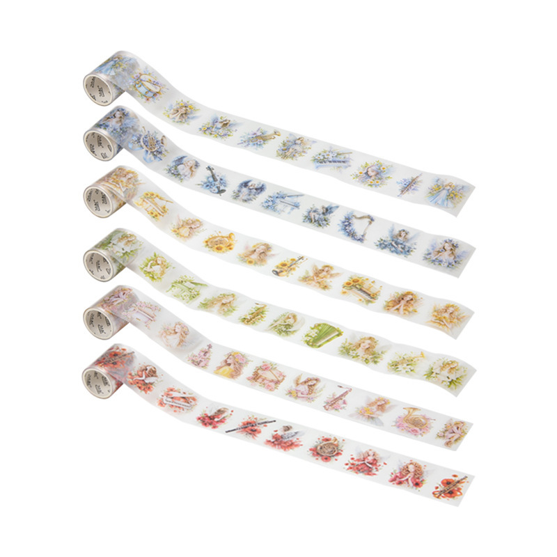 Yun Yun Wizard transparente pegatinas de cinta adhesiva impermeable pet rolldiy diario decoración material de fondo pegatinas de instrumentos musicales