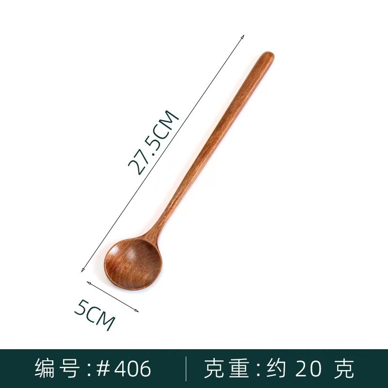 日韩式长柄木勺子调味勺蜂蜜勺搅拌迷你咖啡搅拌棒细柄木制餐具|undefined