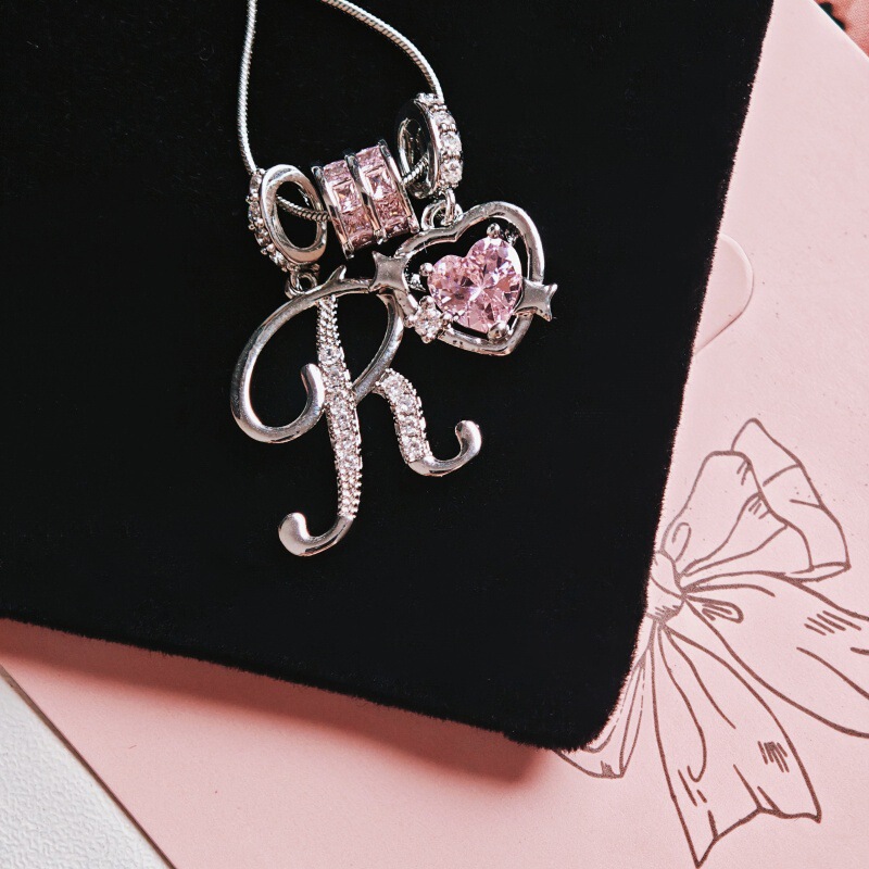 Cross-Border Popular Items: Wish-Fulfilling Heart-Shaped Zircon English Letter Necklace Series, Instagram-Style Gifts for Best Friends