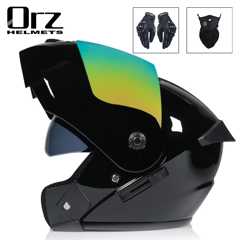 ORZ Casco de coche eléctrico Casco completo gris para hombres y mujeres Casco completo Casco pequeño Casco de cuatro estaciones Casco completo sin motocicleta