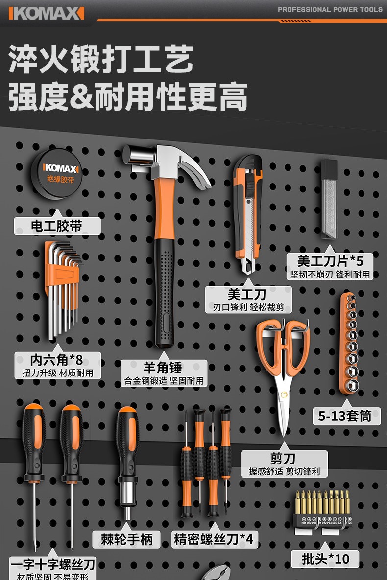 Suitable for home use, multi-functional electrician tool set, comprehensive hardware repair kit, universal household toolbox