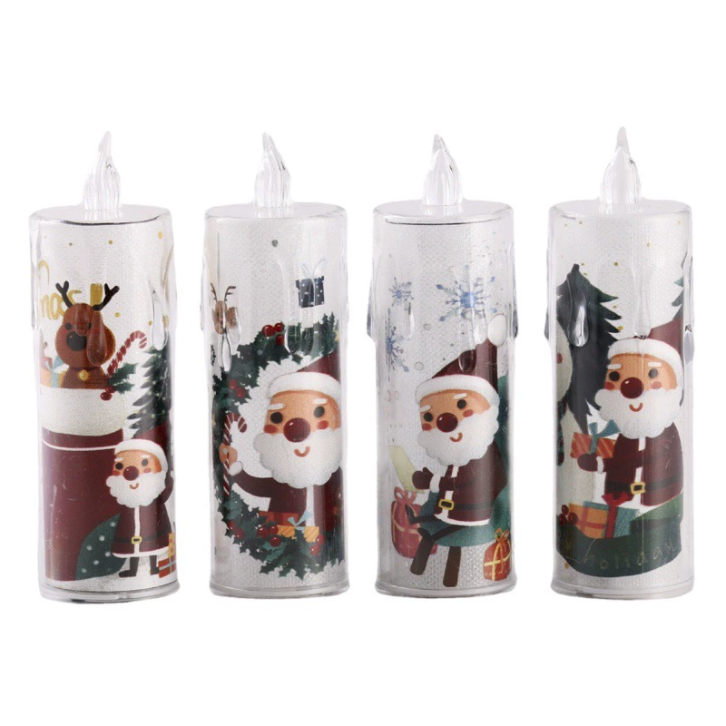 Светодиодные хрустальные прозрачные электронные свечи Рождественская атмосфера ночник Европейский Стиль Подсвечник вечерние свадебные украшения