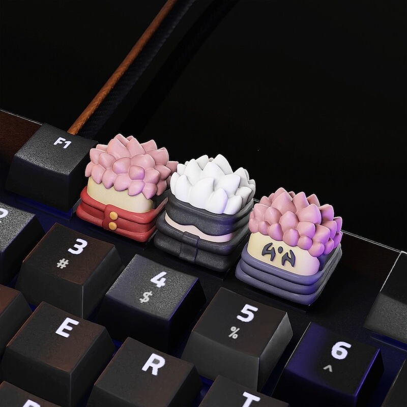 In-Stock Jujutsu Kaisen Keycaps Featuring Gojo Satoru, Sukuna, and Itadori, Anime Creative 3D Keycaps In-Stock Jujutsu Kaisen Keycaps Featuring Gojo Satoru, Sukuna, and Itadori, Anime Creative 3D Keycaps