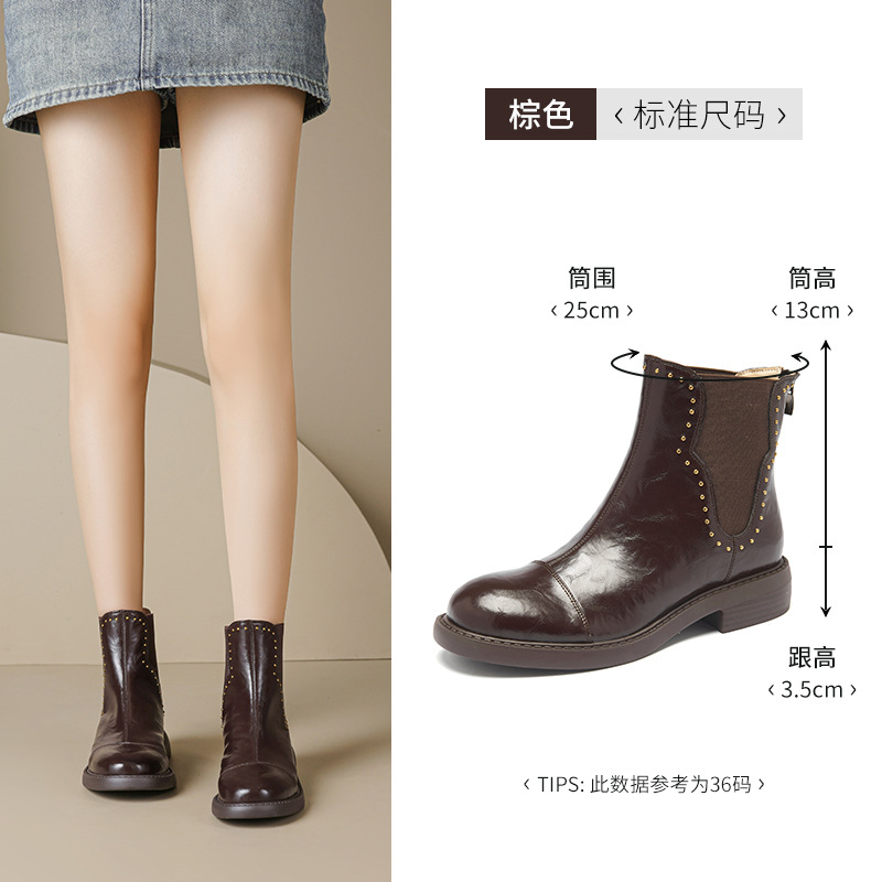Augusto Lion Den Martin botas mujeres 2026 nuevo otoño invierno negro Merrade botas cortas más botas retro Chelsea
