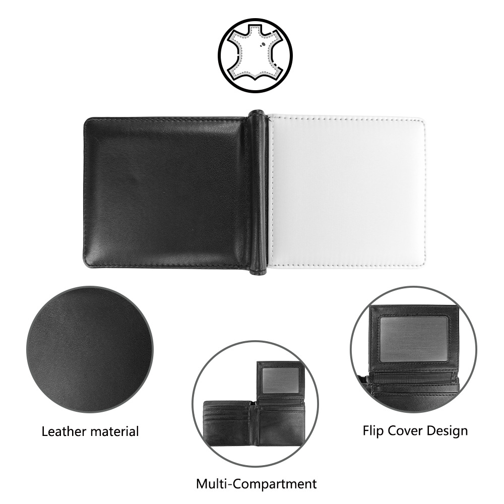 Fábrica directa de sublimación caliente en blanco billetera flip unilateral tarjeta de impresión portátil al por mayor