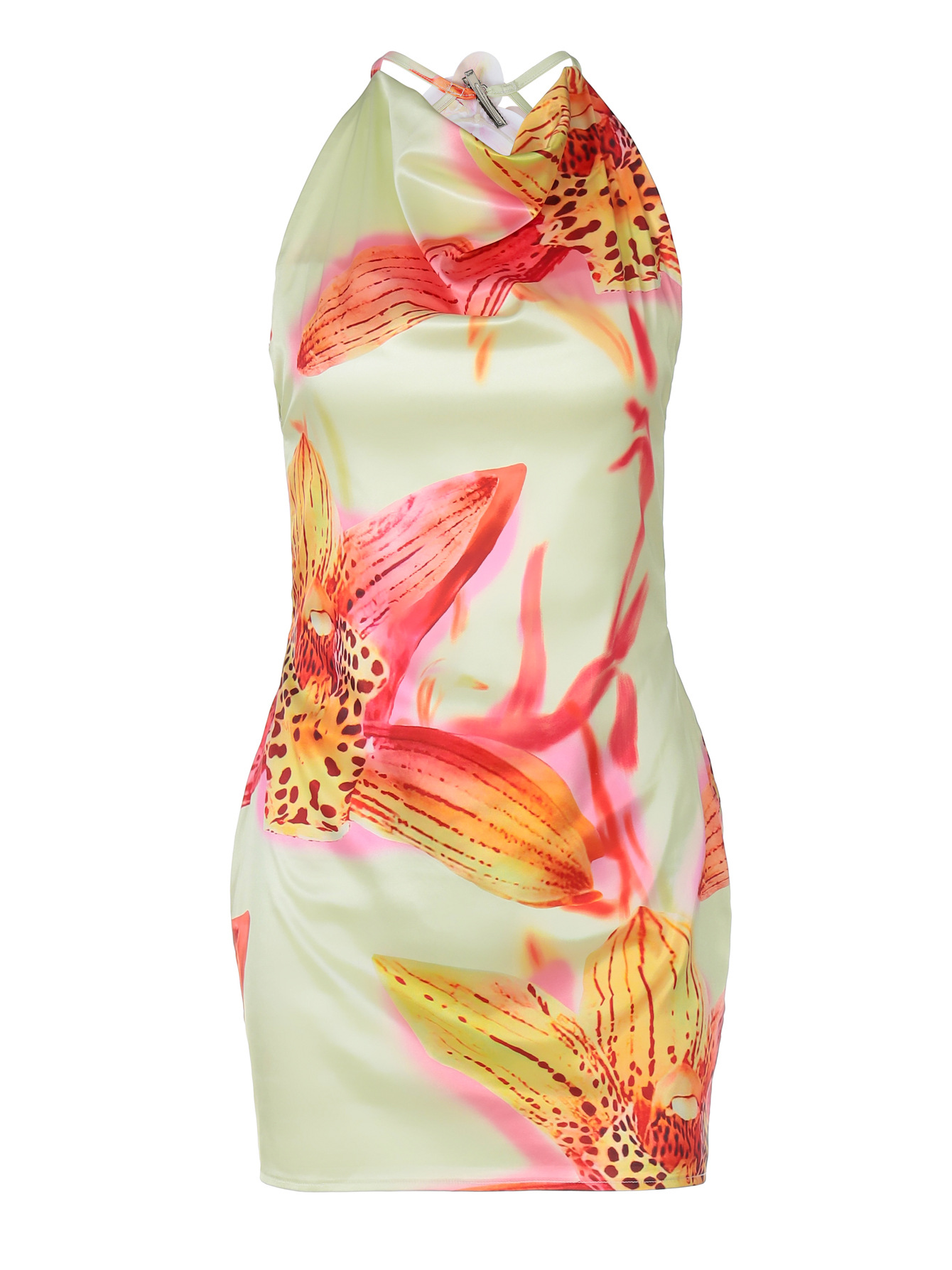 Damenbekleidung, Neckholder-Bandeau-Top mit bunten Prints, Sommerurlaubs-Style, sexy Mädchenmode, europäisch-amerikanisch_voghion.com
