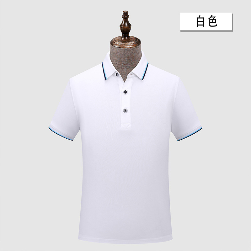 200g 40 unids sensación fresca transpirable no deformación verano solapa manga corta de hielo seda Polo camiseta herramientas impresión personalizada