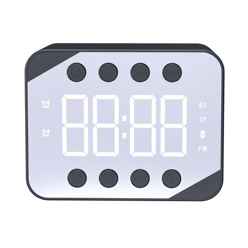 クロスボーダー無線デスクトップカード鏡面学生時計bluetoothスピーカーダブル目覚まし時計プレゼント小音響スポット卸売り|undefined