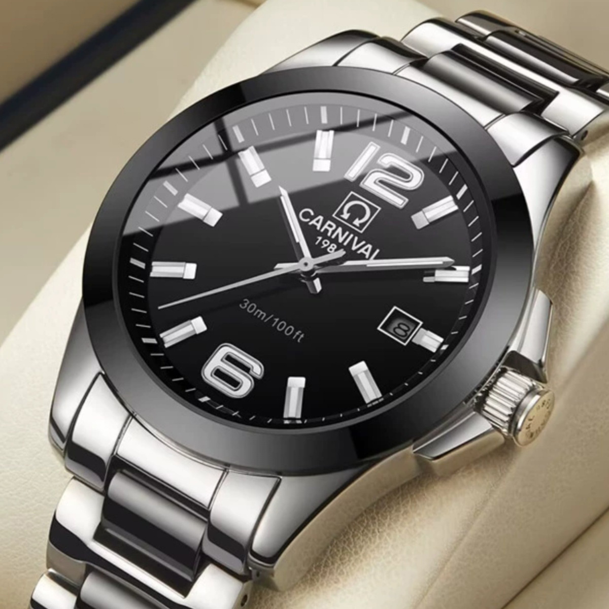 CARNIVAL Carnival Business Comcas Couple's Watch Automatic Mechanical Watch Quartz Men's and Women's Watch