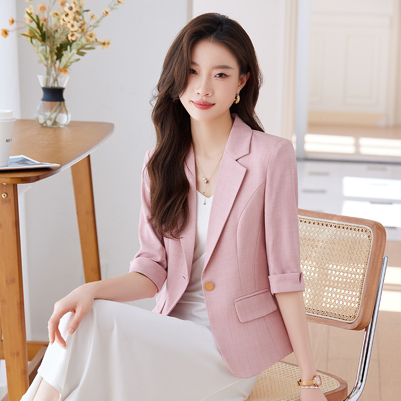 White summer elegant classic suit jacket for leisure
