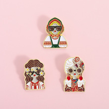 创意新款俄罗斯国旗色系周边纪念徽章卡通双头鹰复古苏联配饰胸针