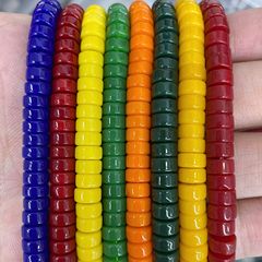 琉璃雪巴药片串珠材料散珠老型珠墩墩珠串珠子饰品DIY手链配件
