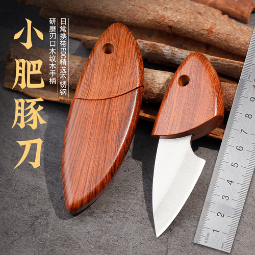 Outdoor knife mini pocket knife camping high hardness sharp fruit knife kitchen wooden fish knife box knife multi-purpose knife