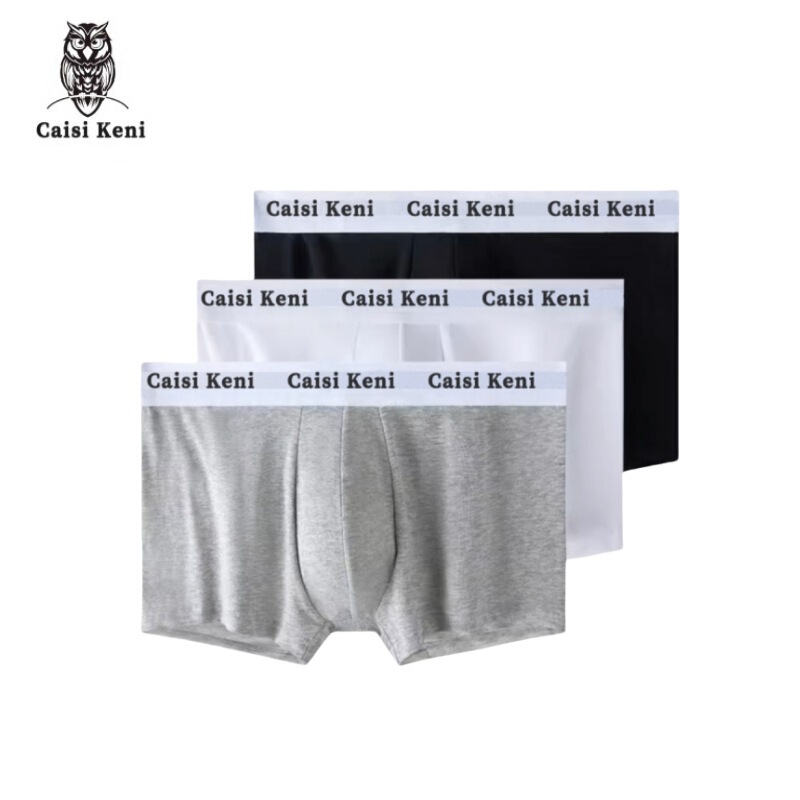 50 Count Combed Cotton Men's Underwear Men's Pure Cotton Men's Boxer Briefs Four Corners Boys White Eps Popular Trendy Brand