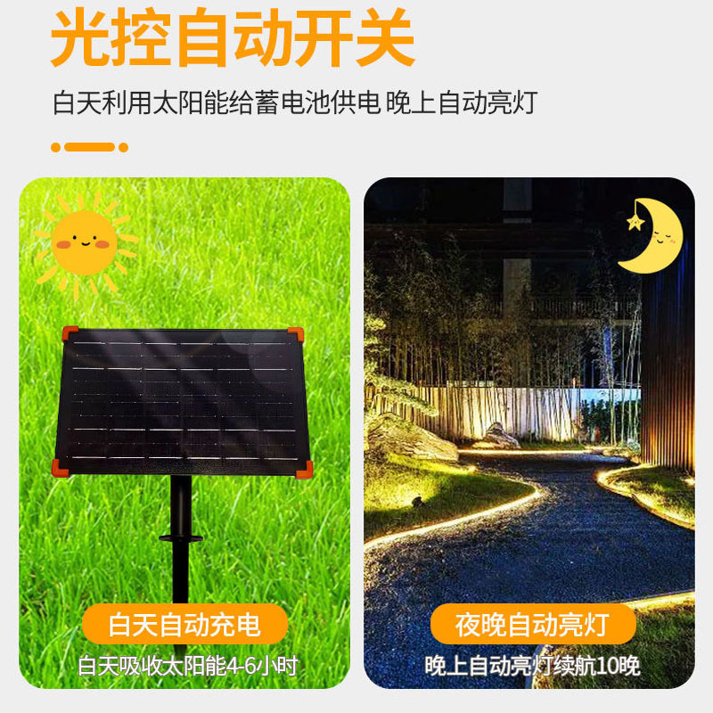 新しいソーラーライト屋外防水中庭雰囲気cobライトストリング超高輝度屋台キャンプ装飾ledライトストリップ|undefined