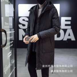 抖音2023冬新款男士棉衣大码中长款棉袄潮男宽松棉服厂家批发