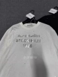 现货跨境潮牌 AC美式镜面字母印花1996烫钻圆领长袖T恤宽松上衣女