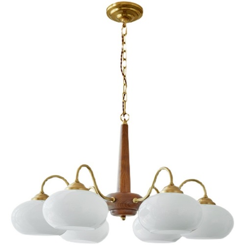 Japanese-style solid wood restaurant persimmon lamp walnut wood retro living room pendant light antique pendant light vintage bedroom lamp