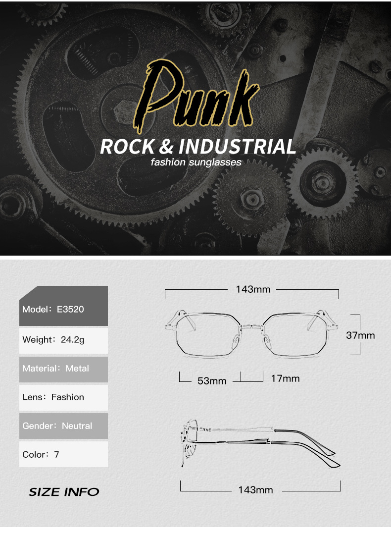 45g Weight Full Frame Glasses Structure Sunglasses Classification Ac, UV400 Protection Lens Material Square Glasses Style Casual, Travel Occasion Solid Color Pattern All Seasons Season Unisex Gender Hip-Hop, Retro Style Hip-Hop Retro Solid Color Ac UV400 Protection Square Full Frame Women's Sunglasses 10