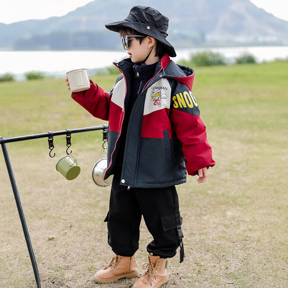 ALTMAN BOYS JACKET COTTON 2024 가을 및 겨울 재킷 어린이 분리 가능한 3 대 1 겨울 양털