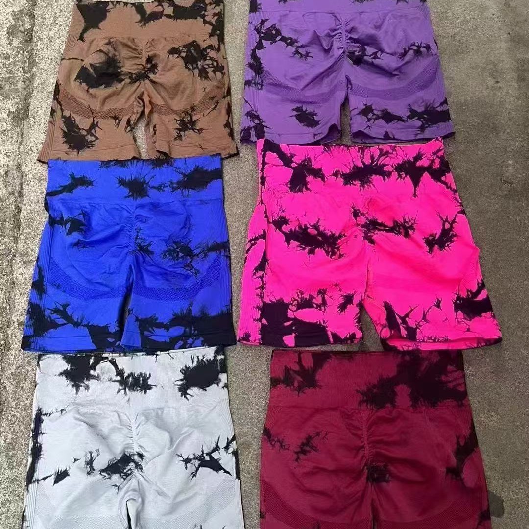 Nuevos deportes transfronterizos europeos y estadounidenses, pantalones cortos de cintura alta, pantalones cortos de gimnasio de miel, pantalones cortos de gimnasio de abdomen