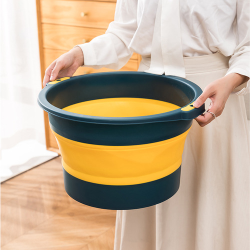 Foot bath bag, foldable foot bath bucket, portable water basin, travel artifact, outdoor dormitory, simple face and foot wash