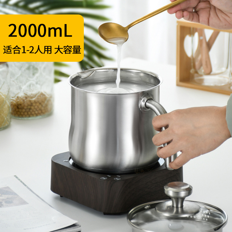304 Stainless Steel Milk Pot Deepening Soup Pot Non-stick Mini High Pot Household Induction Cooker Cooking Noodle Electric Ceramic Stove
