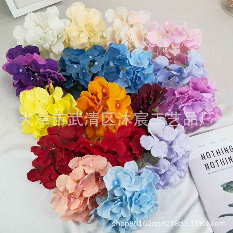 Manufacturer Wholesale Wedding Artificial Single Hydrangea 27 Pieces Wedding Base Flower Arrangement European Style Wedding Decoration Manufacturer Wholesale Wedding Artificial Single Hydrangea 27 Pieces Wedding Base Flower Arrangement European Style Wedding Decoration