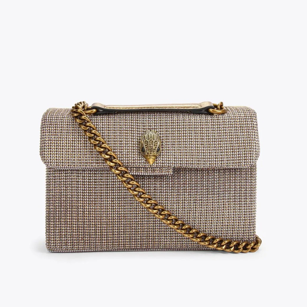 Kurt Geiger Houndstooth Naxışlı Rhinestone Çanta, Çiyin və Krossbody
