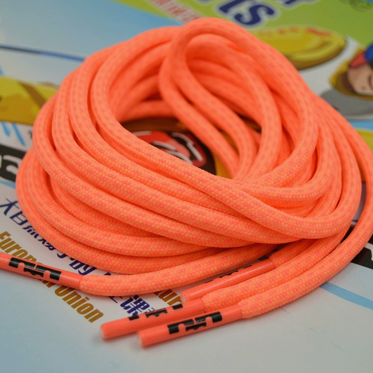 Распродажа флуоресцентные оранжевые шнурки круглые толстые шнурки спортивные шнурки длинные шнурки Высокого Качества Прецизионные тканые