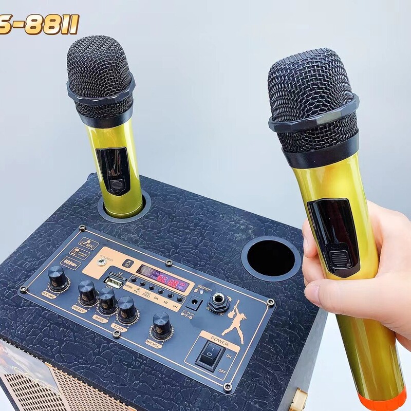 Kimiso広場舞音響k歌8インチ音響高出力無線ダブルマイクbluetooth携帯スピーカー|undefined