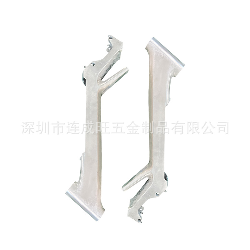 6082铝合金锻造件 摩托车配件一体式斜管锻件 精密锻造CNC加工