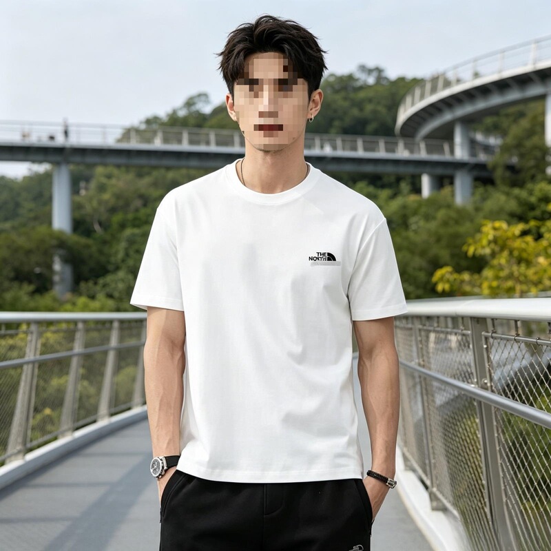 2026 Summer New Original NT North Face T-shirt with Front Embroidery, Short Sleeve, Unisex, Versatile, Factory Wholesale, White 2026 Summer New Original NT North Face T-shirt with Front Embroidery, Short Sleeve, Unisex, Versatile, Factory Wholesale, White