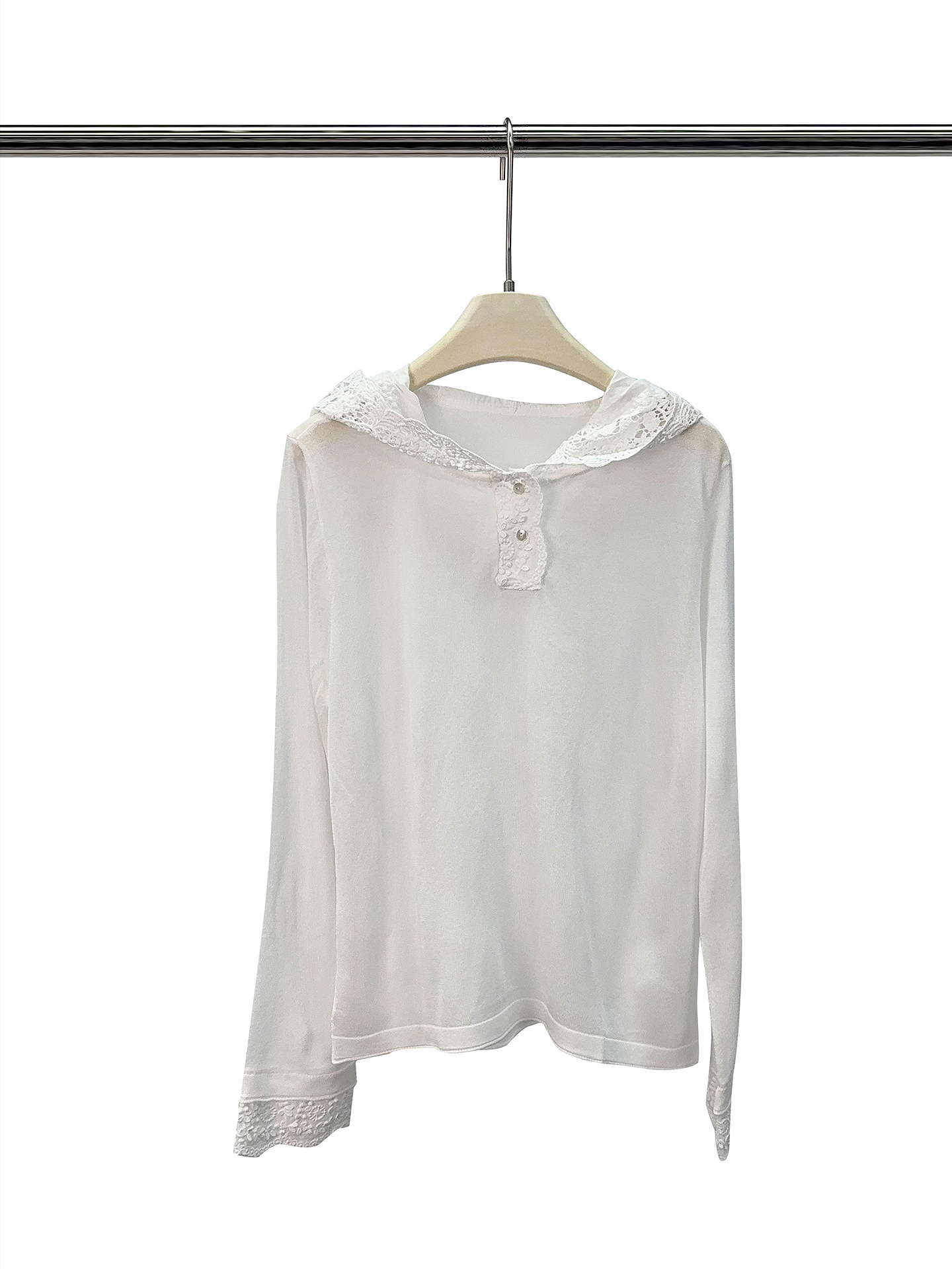 26ye014 milky white long-sleeved outerwear