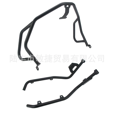 Suitable for Bmw Adv350 Modified Bumper, Upper Bumper, Body Anti-Fall Protection Bar, Guard Bar (Motorcycle bumper) - upper-and-lower-guards-black