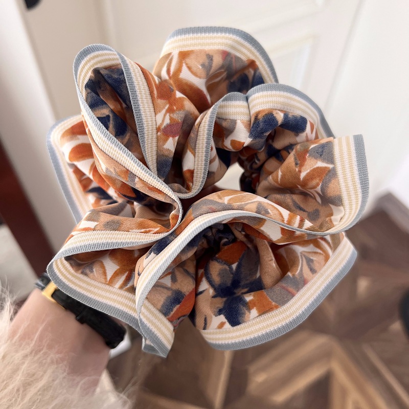 15g Weight Hair Tie Hair Accessories Type 1 Piece Quantity Daily Occasion Cute Sweet Stripe Flower Cloth Hair Tie