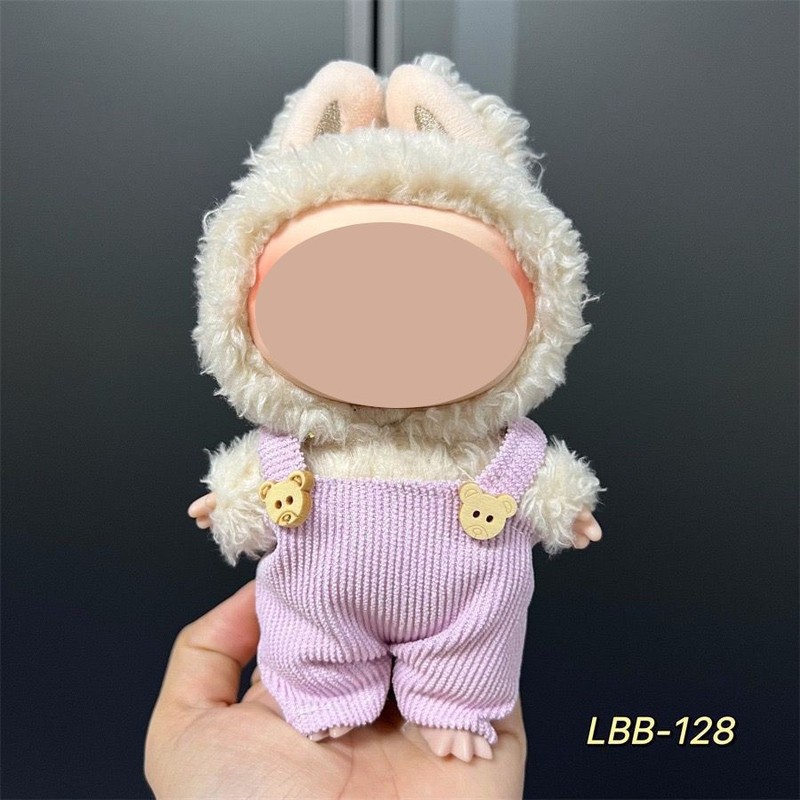 labubu娃衣服一二三代批发盲盒毛绒挂件拉布布玩偶休闲背带裤换装|undefined