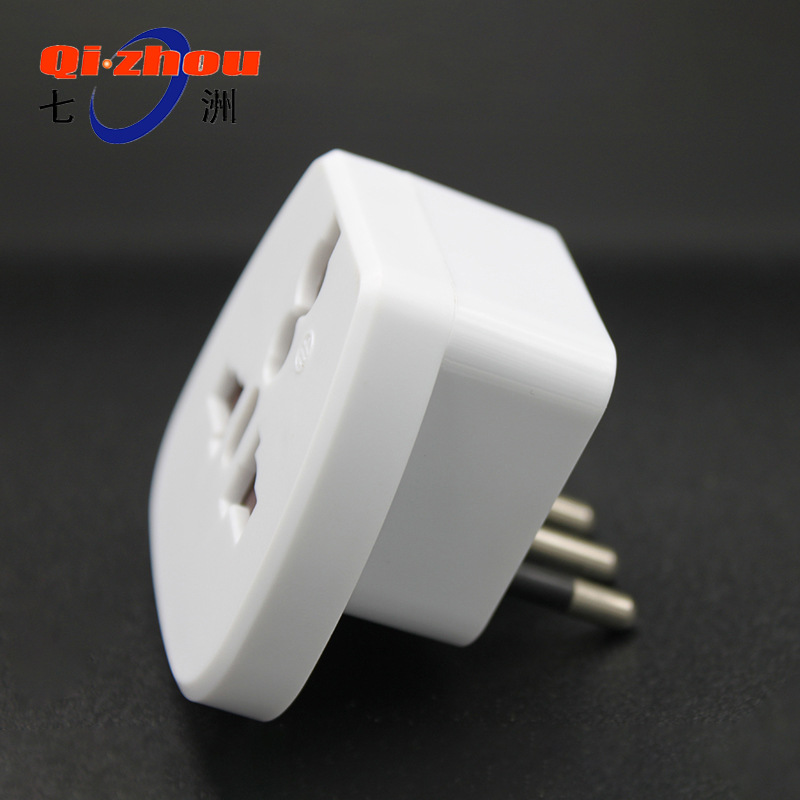 意大利脚-多用孔转换器 意大利标电源转换接头 圆形三脚转换插头