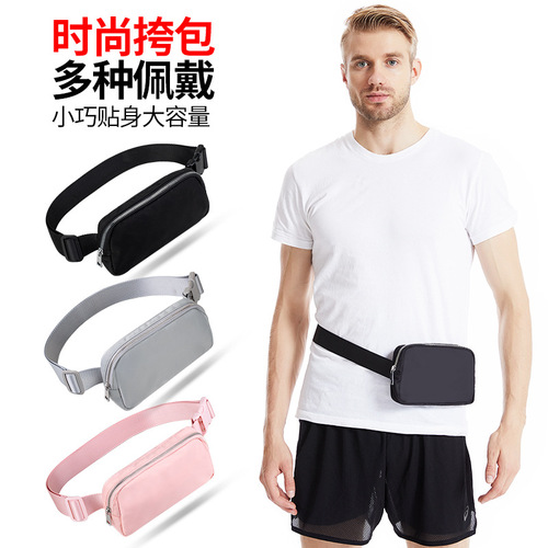 Lulu same bag Amazon new waist bag cross-border chest bag outdoor sports mobile phone bag crossbody men's and women's waist bag