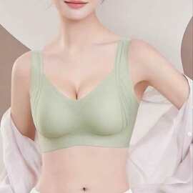8339#工厂新品尾货文胸固定乳胶杯宽背心排扣美背内衣包邮批发