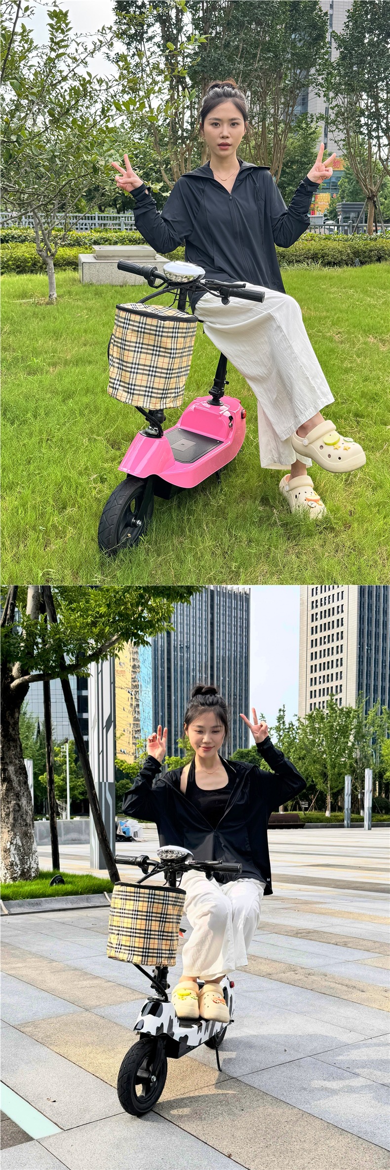 Electric Scooter for Adults, Commuting Scooter, Mini Electric Scooter for Girls, Foldable Small Dolphin Battery Scooter, Small