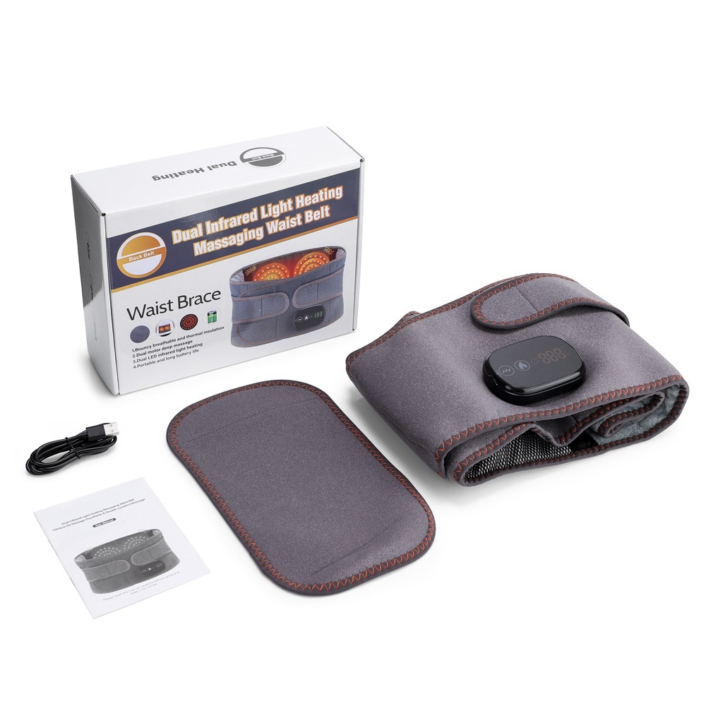 Cinturón de masaje eléctrico Amazon 5000 mAh de carga inteligente de control de temperatura de masaje caliente calentamiento cinturón de protección