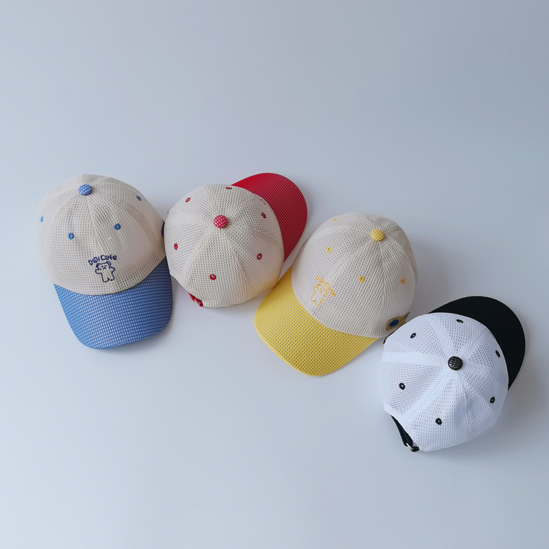 Cartoon Bear Letter Breathable Children's Baseball Cap display picture 5