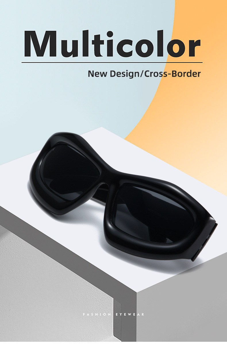 Y2K Exaggerated Solid Color Ac UV400 Protection Special-Shaped Mirror Full Frame Women's Sunglasses display picture 4