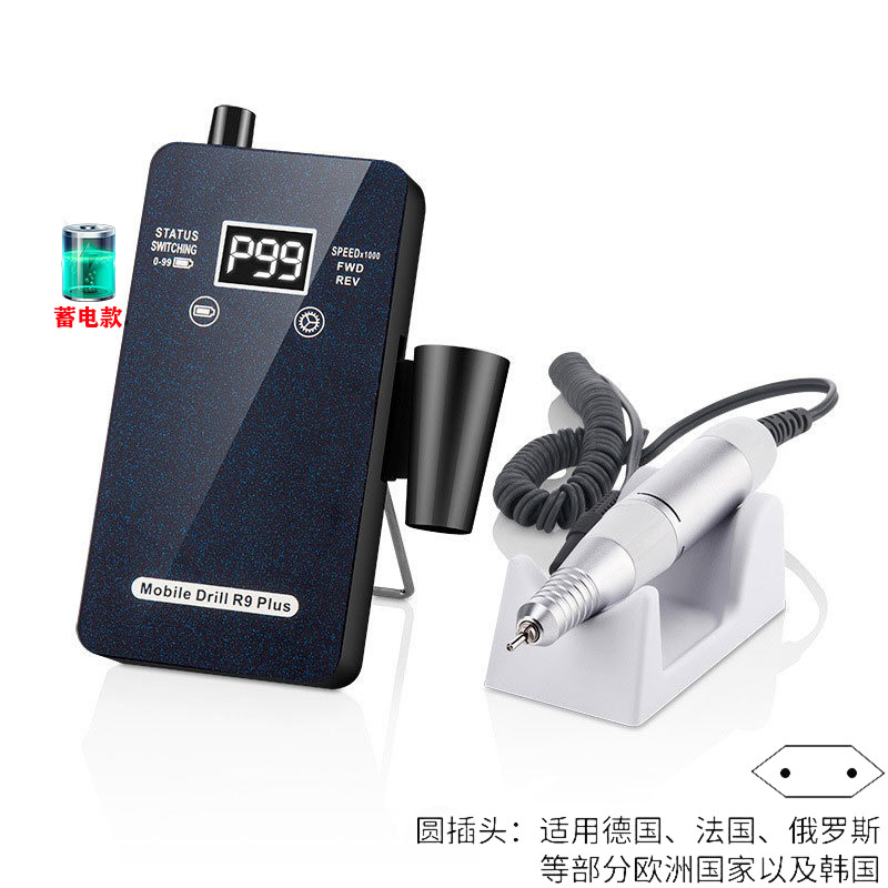 Amoladora de uñas transfronteriza Amoladora de uñas de almacenamiento eléctrico Amoladora de uñas de bajo ruido 30000rpm Despojadora de uñas profesional