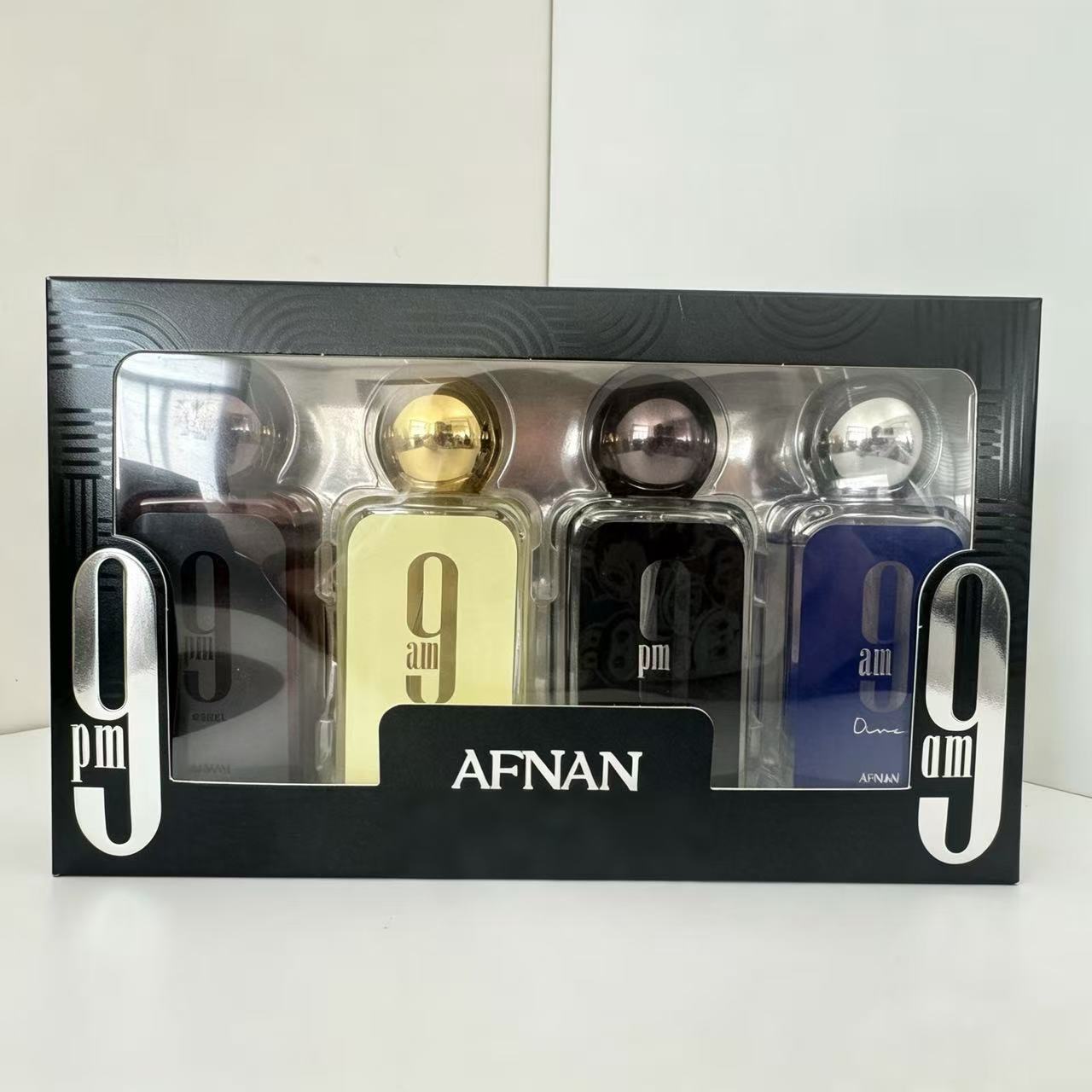 Afnan 9Pm Perfume Four-Piece Gift Set Middle East Arab Dubai Cross-Border Popular Foreign Trade Long-Lasting Fragrance High Quality